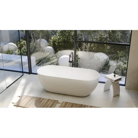 Ванна из искусственного камня ABBER Stein AS9613 белая матовая