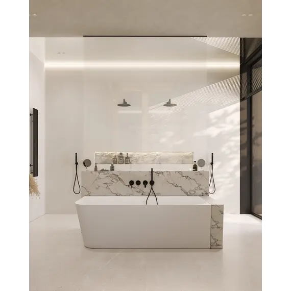 Ванна из искусственного камня ABBER Stein AS9621-1.7 L/R белая матовая 170х75