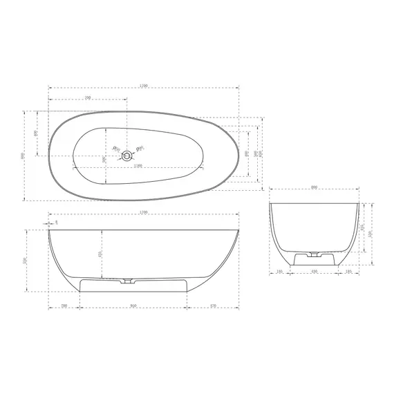 Карбоновая ванна ABBER Karbon AK9011-1.7 черная