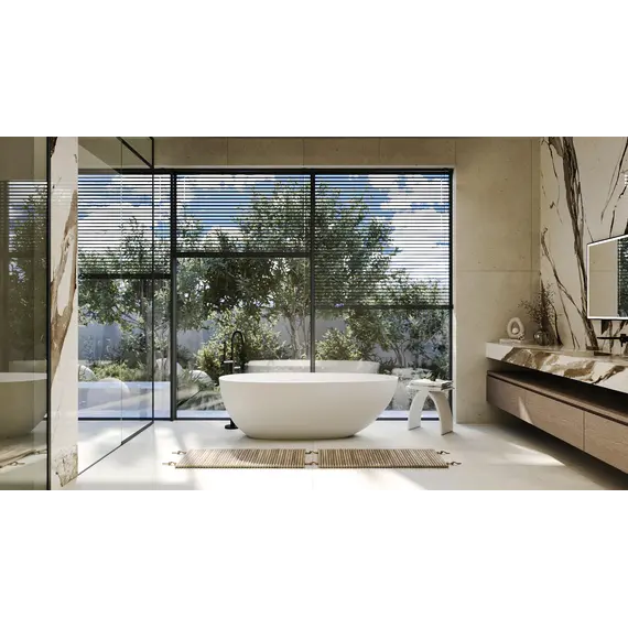 Ванна из искусственного камня ABBER Stein белая матовая