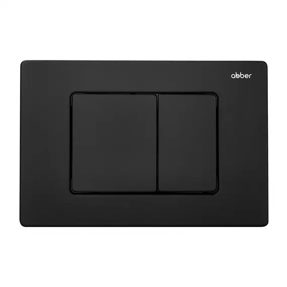 Комплект подвесной унитаз ABBER Bequem AC1131TC белый, с закрытым дном с инсталляцией AC0105 и кнопкой AC0120MB черный матовый