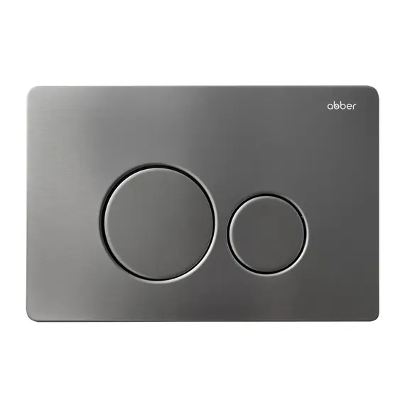 Комплект подвесной унитаз ABBER Rechteck AC1219TC белый, с закрытым дном с инсталляцией AC0105 и кнопкой AC0121NG никель