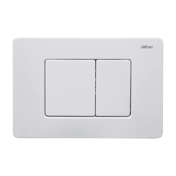 Комплект подвесной унитаз ABBER Rechteck AC1220TC белый, с закрытым дном с инсталляцией AC0105 и кнопкой AC0120MW белая матовая