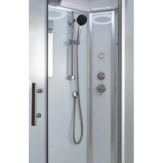 Душевая кабина асимметричная Timo STANDART  T-6602 SF R/L  Silver Fabric низкий поддон 120*85