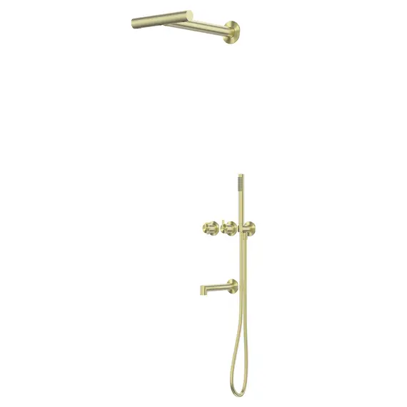 Душевая система ABBER Perfekte 316 AF8A18BG скрытого монтажа , золото брашированное