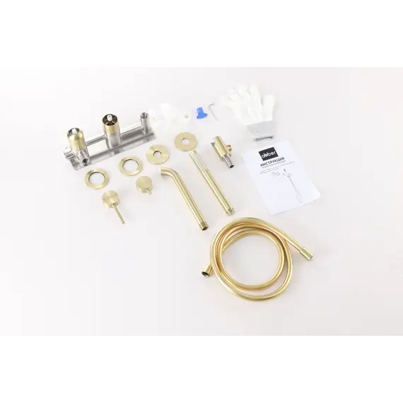 Смеситель ABBER Wasser Kreis 316 AF8130BG для ванны скрытого монтажа, золото брашированное