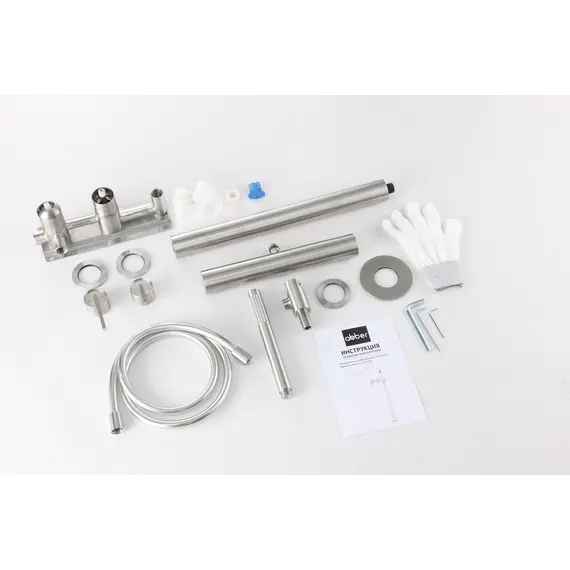 Душевая система ABBER Perfekte 316 AF8A18BST скрытого монтажа , сталь брашированная