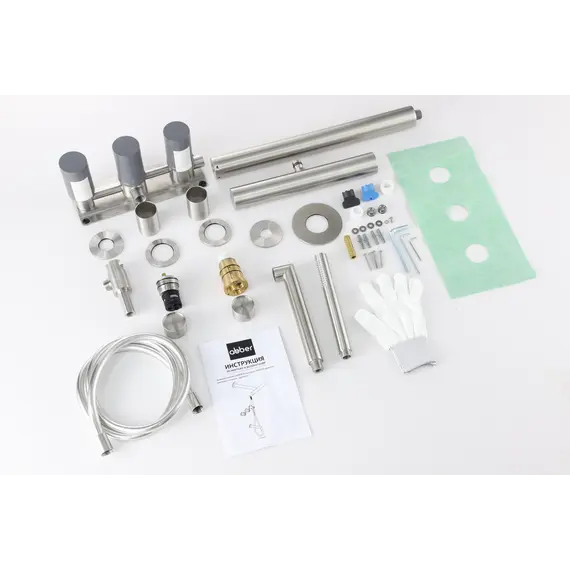 Душевая система ABBER Perfekte 316 AF8A18BST скрытого монтажа , сталь брашированная