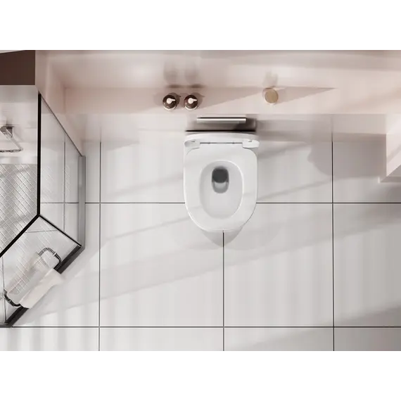 Унитаз ABBER Rechteck AC1218 подвесной белый, безободковый, смыв торнадо и струйный смыв