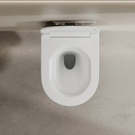 Унитаз ABBER Bequem AC1129 подвесной белый, безободковый, смыв торнадо