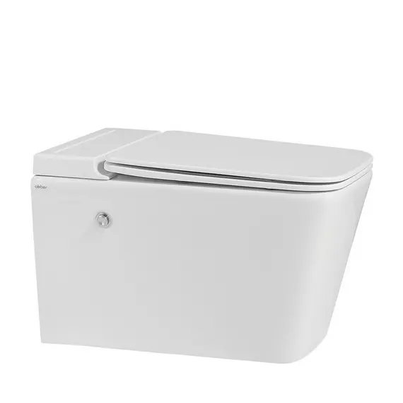 Комплект ABBER подвесной унитаз Rechteck AC1202P белый с импульсным смывом с инсталляцией AC0101P