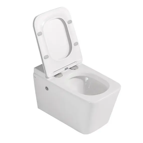 Комплект ABBER подвесной унитаз Rechteck AC1202P белый с импульсным смывом с инсталляцией AC0101P