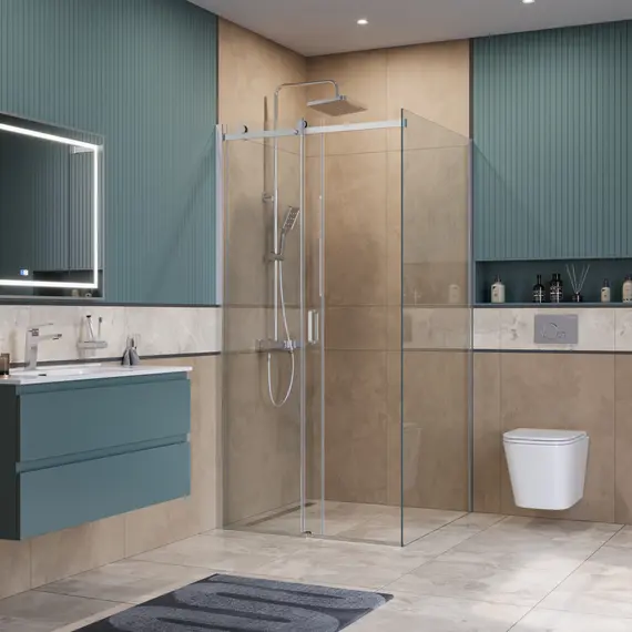 Душевой уголок BelBagno SOFT_CLOSE-2-A/AH-1/-C-Cr