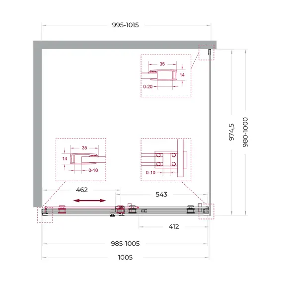 Душевой уголок BelBagno SOFT_CLOSE-2-A/AH-1/-C-Cr