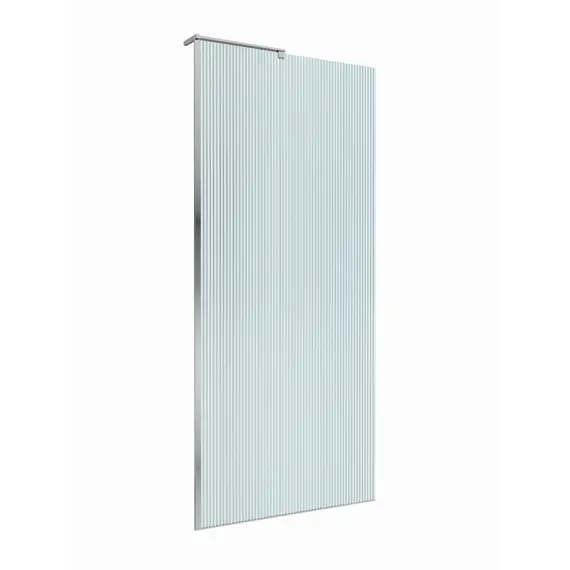 Душевая перегородка BelBagno UNO-L-1-TB-90/100-FL-Cr рифленое/хром