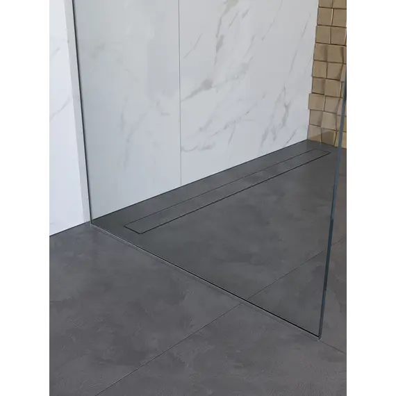 Душевая перегородка BelBagno UNO-L-1-TB/-C-Cr прозр/хром