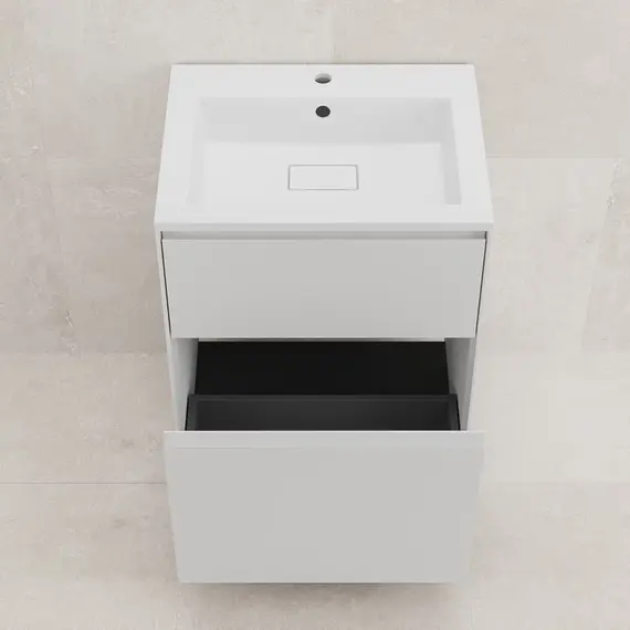 Тумба напольная Style line  "ЛИМА" эмаль, с раковиной LINE , 2 ящ., PLUS, белый матовый