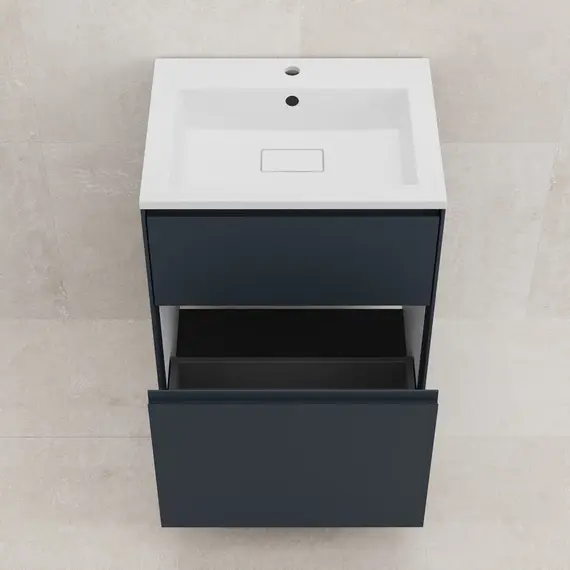 Тумба напольная Style line "ЛИМА " эмаль, с раковиной LINE, 2 ящ., PLUS, графит