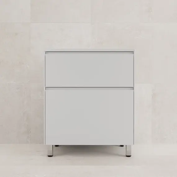 Тумба напольная Style line  "ЛИМА" эмаль, с раковиной LINE , 2 ящ., PLUS, белый матовый