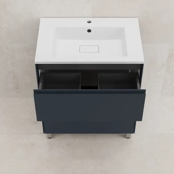 Тумба напольная Style line "ЛИМА " эмаль, с раковиной LINE, 2 ящ., PLUS, графит