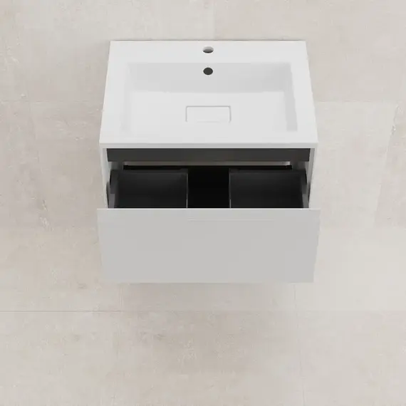 Тумба подвесная Style line  "ЛИМА" эмаль, с раковиной  LINE, 2 ящ., PLUS, белый матовый