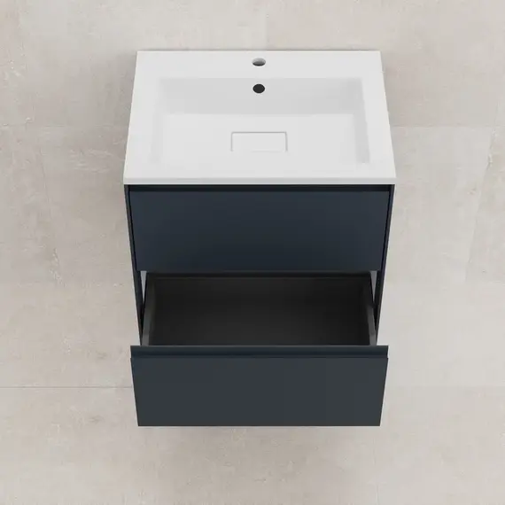 Тумба подвесная Style line "ЛИМА эмаль, с раковиной  LINE, 2 ящ., PLUS, графит