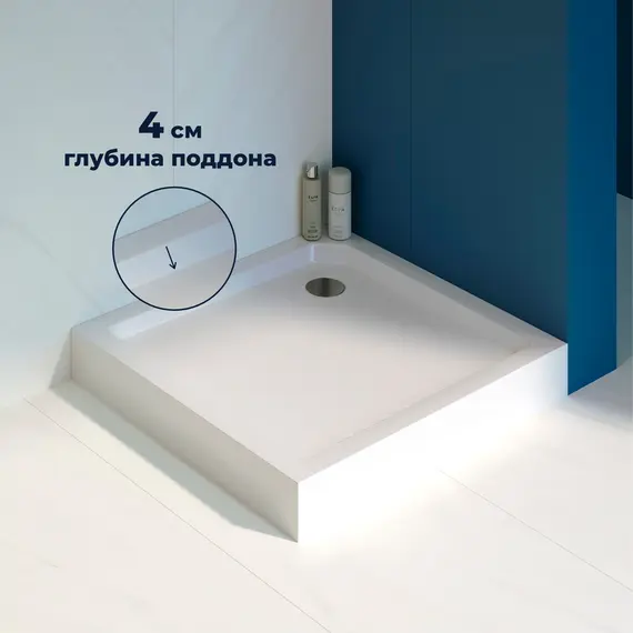 Душевой поддон квадратный RGW SMC-C-088 Белый