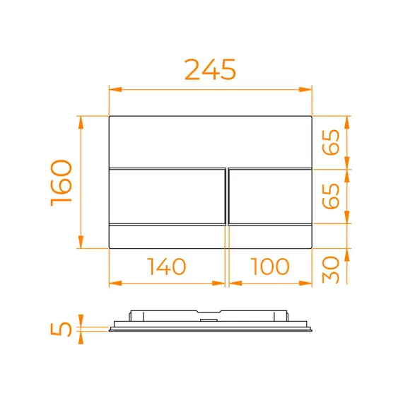 Кнопка слива RGW SWH-08CB