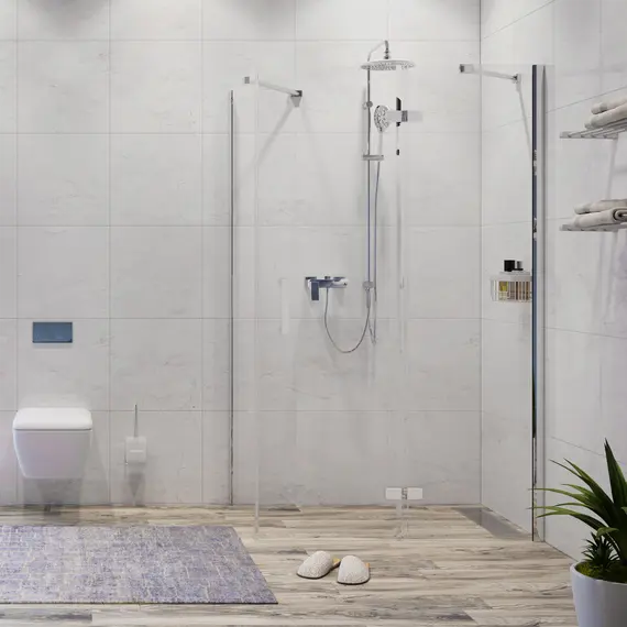 Душевой уголок WasserKRAFT AllerWHITE  Хром/Белый