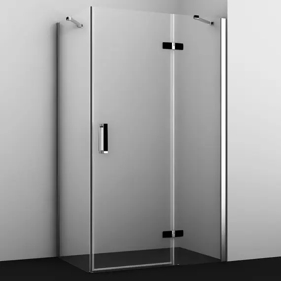 Душевой уголок WasserKRAFT AllerBLACK  Хром/Черный