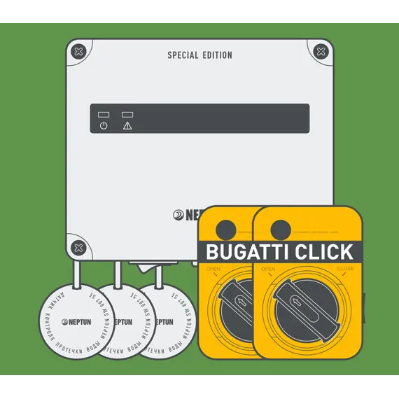 Комплект защиты от протечки воды NEPTUN SE | БАЗОВЫЙ-ПРОВОДНОЙ BUGATTI Click 1/2