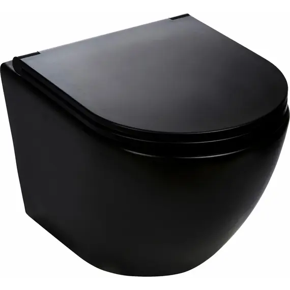Унитаз подвесной WeltWasser Merzbach SK WW 004MT-BL черный матовый с сиденьем