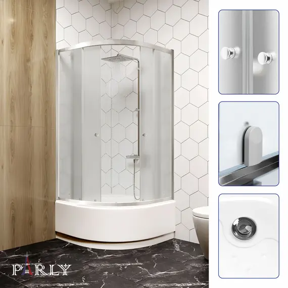 Душевой уголок  PARLY ZF90N/ZF80N с поддоном