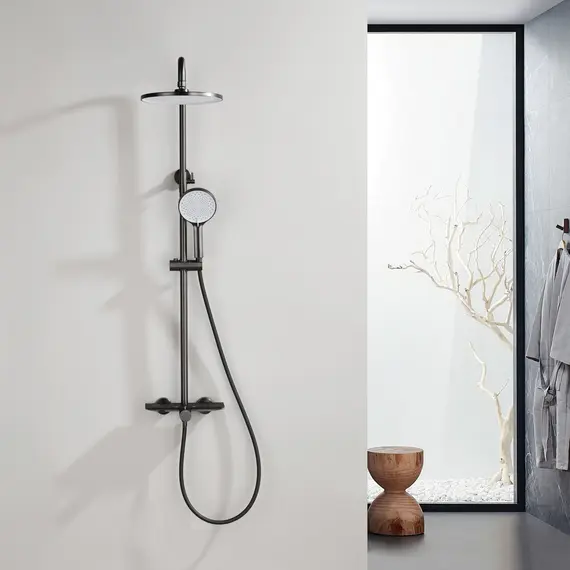 Душевая стойка Black & White GL-9104-GM