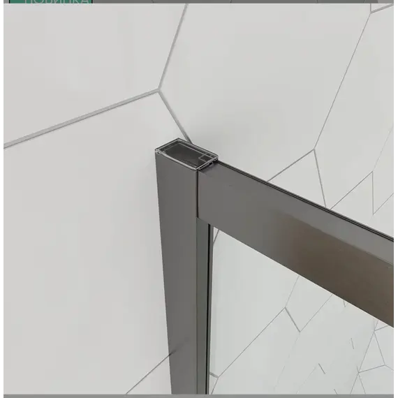 Душевой уголок ACWEN 15555Grr трапеция, матовое/графит 90х90х190