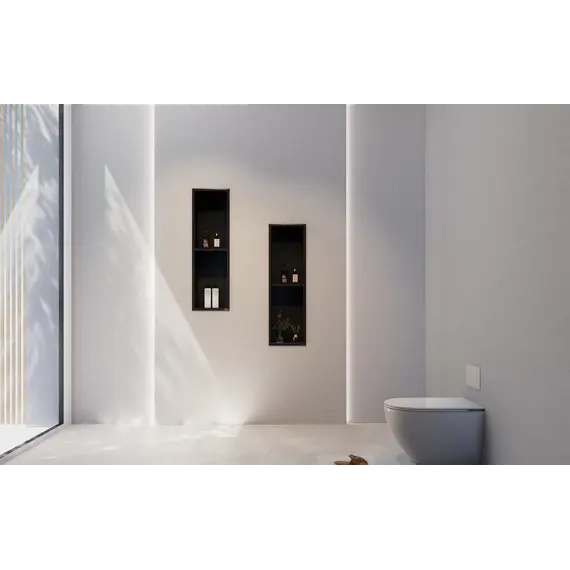 Скрытая настенная ниша из нержавеющей стали ABBER Nischen AN3002MB черная матовая