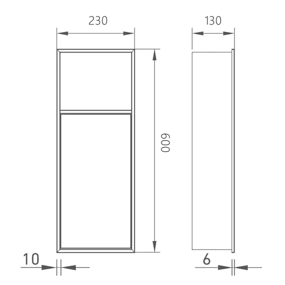 Скрытая настенная ниша из нержавеющей стали ABBER Nischen AN3008G с корзиной и бумагодержателем, золото матовое