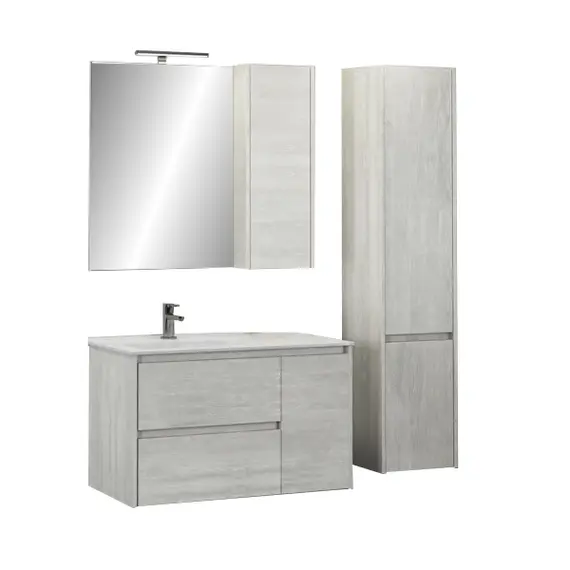 COMFORTY. Тумба-умывальник "Бремен-90" дуб белый с раковиной COMFORTY 9090EL