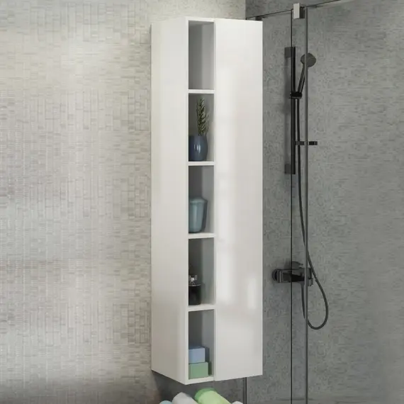 COMFORTY. Шкаф-колонна "Милан-40" белый глянец