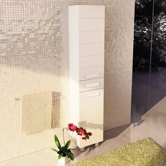 COMFORTY. Шкаф-колонна "Модена М-35" белая матовая