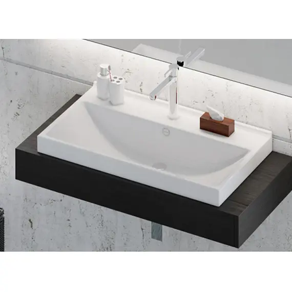 Тумба-умывальник напольная Comforty  Никосия, дуб белый