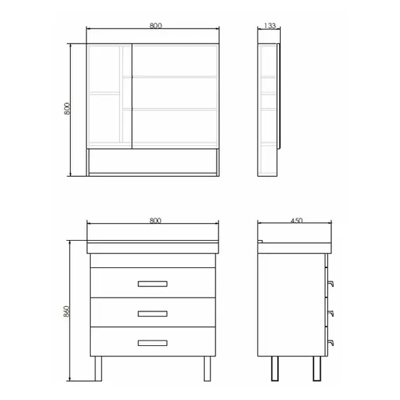 Тумба-умывальник напольная Comforty  Никосия, дуб белый