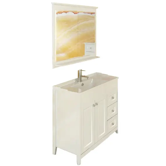 COMFORTY. Тумба-умывальник "Тбилиси-70/90" белый глянец с раковиной COMFORTY