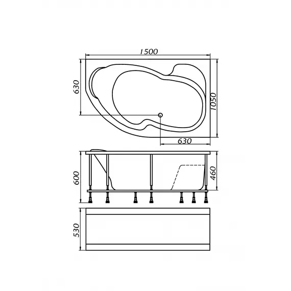 Ванна 1Marka AURA  L/R