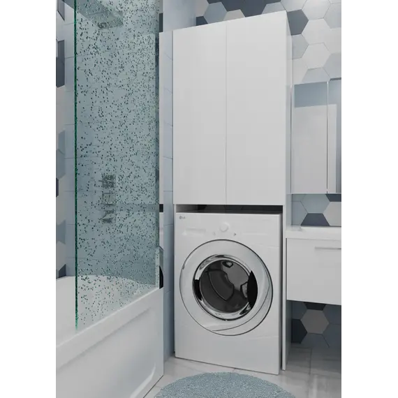 Шкаф 1Marka Wall 67 2д Белый глянец