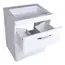 Тумба напольная с раковиной Style Line Каре (2 ящ.) Люкс белая, PLUS