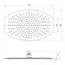 Лейка душевая Lemark  верхняя овальная 320х200мм нерж. сталь