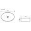 Умывальник чаша накладная овальная Element 610*410*150мм