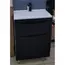 Тумба напольная с раковиной Style Line "Бергамо мини 70" (2 ящ.) Люкс антискрейтч черный, PLUS