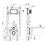 Инсталляция для подвесного унитаза WW AMBERG 497  без кнопки